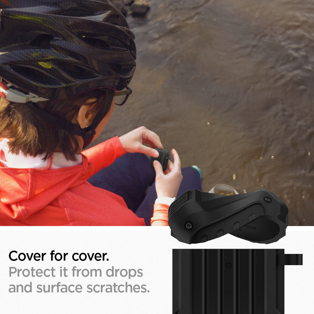 074CS26497 - Apple AirPods 1 / 2 Case Tough Armor in black showing the cover for cover. Protect it from drops and surface scratches