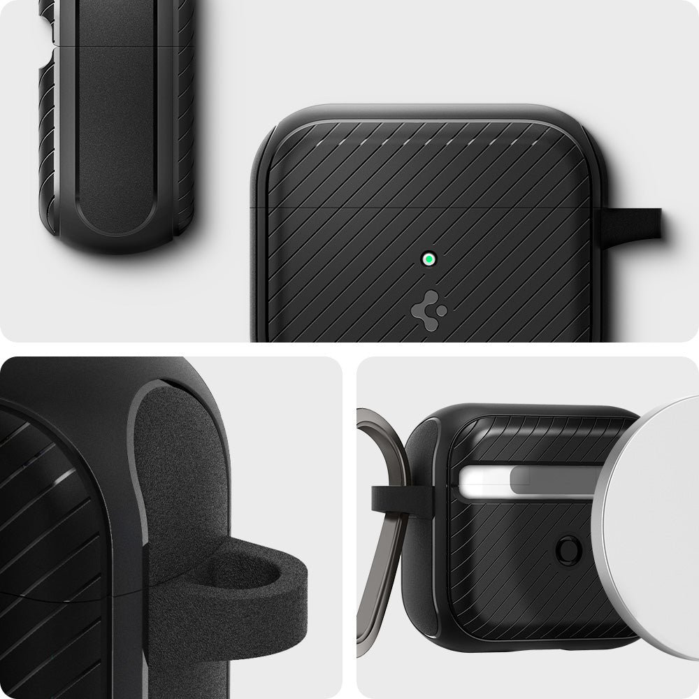 ACS03644 - Airpods 3 Mag Armor in black showing the different angles