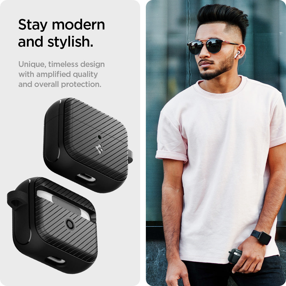 ACS03644 - Airpods 3 Mag Armor in black showing the unique timeless design with amplified quality and over all protection