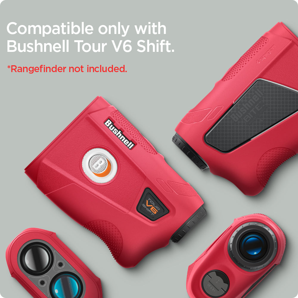 ACS07051 - Bushnell Tour V6 Shift Rangefinder Case in red showing the compatible only with bushnell Tour V6 