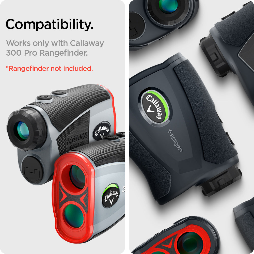 ACS03791 - Callaway 300 Pro Laser Rangefinder Case Liquid Air in charcoal showing the compatibility, works only with callaway 300 Pro Rangefinder