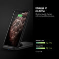 000CH25521 - SteadiBoost™ Flex 15W Wireless Charger F316W in Black showing the Save Your Time. Experience fast wireless charging. Comparing iPhone 11Pro 1.2 hours and Galaxy 1.2 hours all from 0to 50%