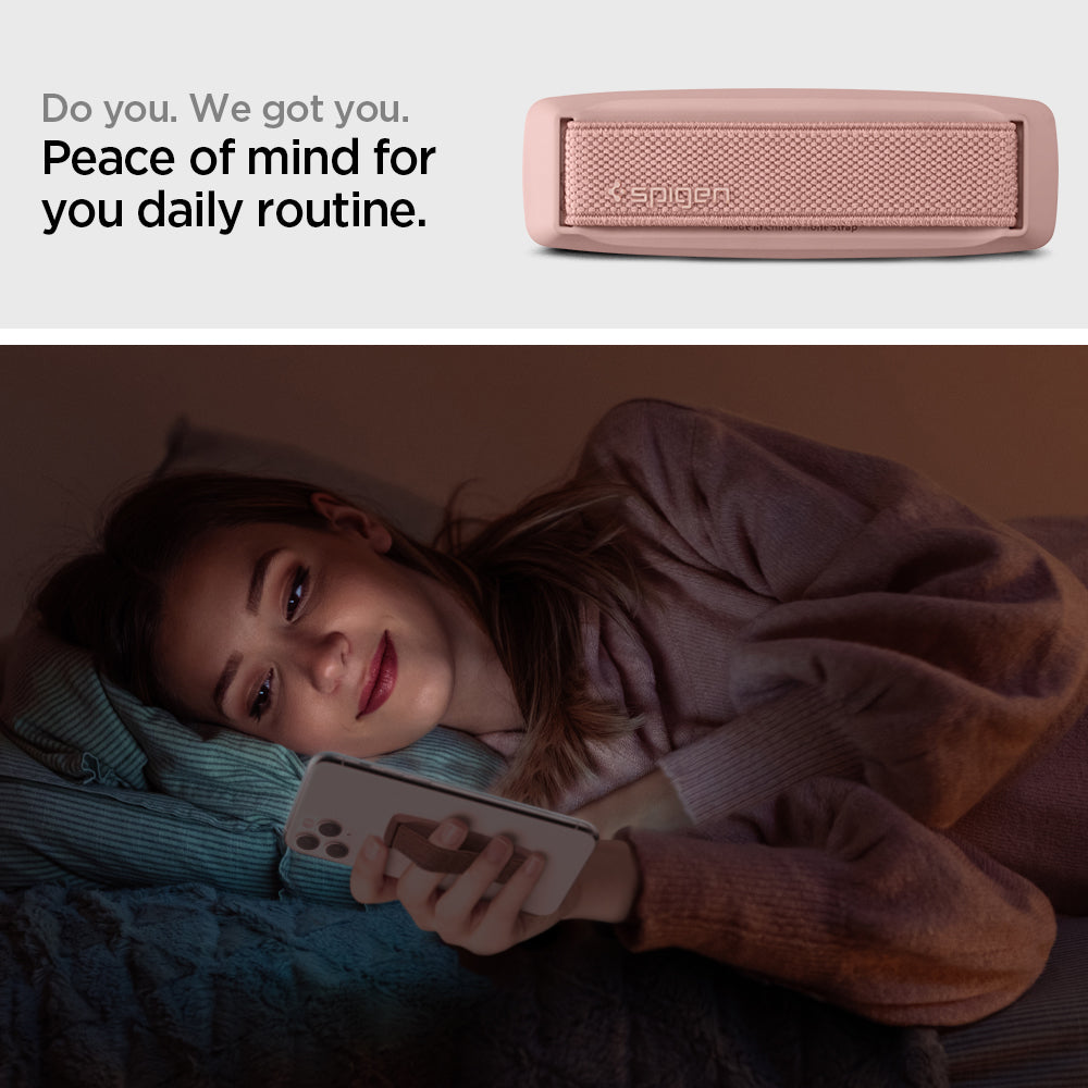 AMP01143 - Flex Strap in rose gold showing the peace of mind for your daily routine