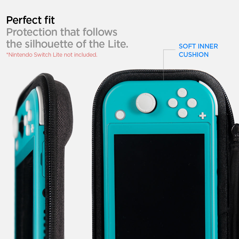 AFA00865 - Nintendo Switch Lite Case Klasden Pouch showing the perfect fit. Protection that follows the silhouette of the Lite with soft inner cushion