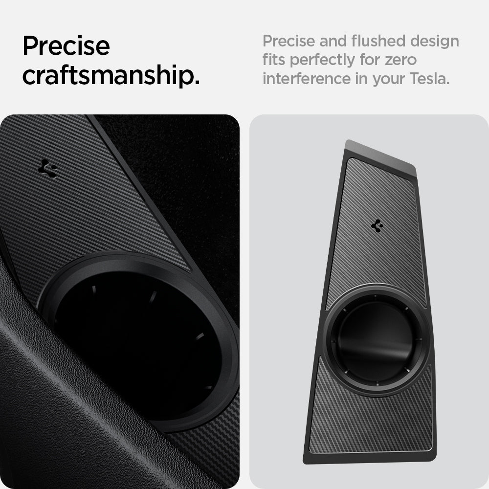 ACP08849 - Tesla Charging Adapter Door Dock TO253 in Black showing the precise craftsmanship, precise and flushed design fits perfectly for zero interference in your Tesla