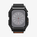 ACS08609 - Apple Watch (46mm) Case Lite Fit Pro in Matte Black showing the front and partial sides