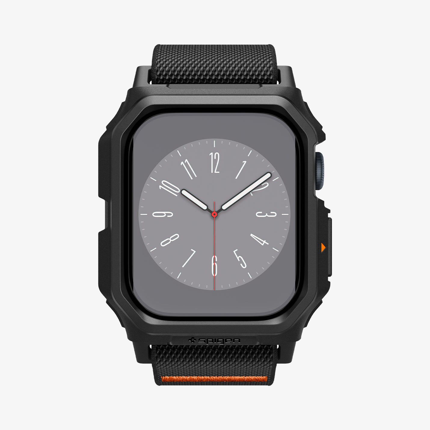 ACS08609 - Apple Watch (46mm) Case Lite Fit Pro in Matte Black showing the front and partial sides