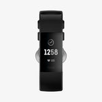 N05MP26020 - Fitbit Series Band Silicone Fit in black showing the front