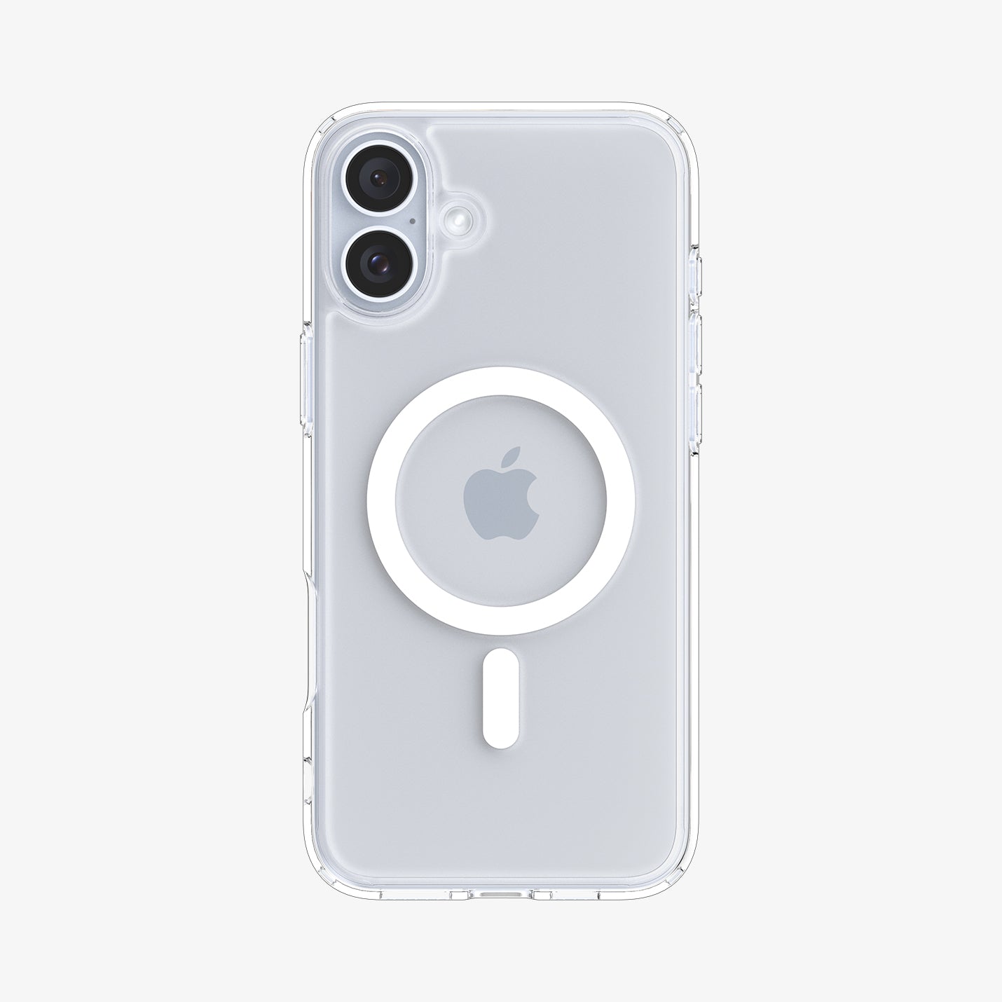 ACS08075 - iPhone 16 Plus Case Ultra Hybrid (MagFit) in White showing the back