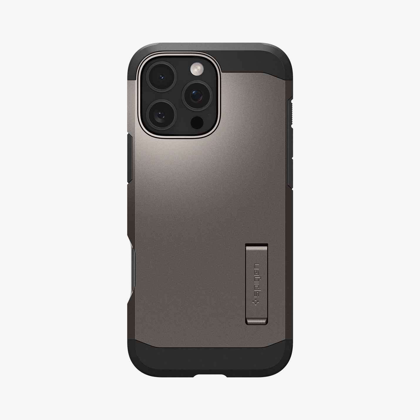 ACS08145 - iPhone 16 Pro Case Tough Armor AI (MagFit) in Gunmetal showing the back