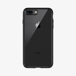 043CS21137 - iPhone 8 Plus Case Ultra Hybrid in Black showing the back