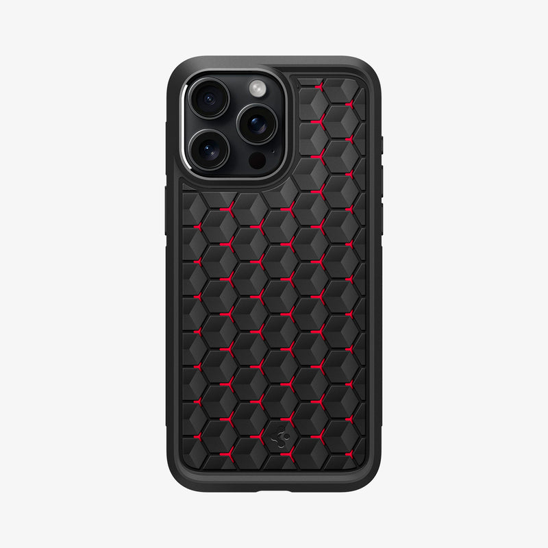 ACS06604 - iPhone 15 Pro Max Case Cryo Armor in red showing the back