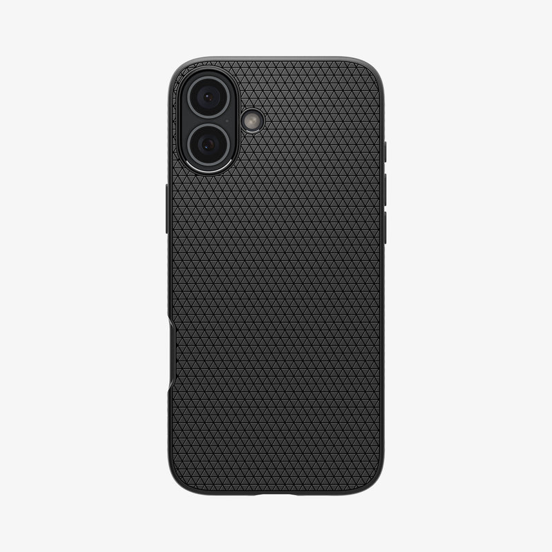 ACS08194 - iPhone 16 Case Liquid Air in Matte Black showing the back