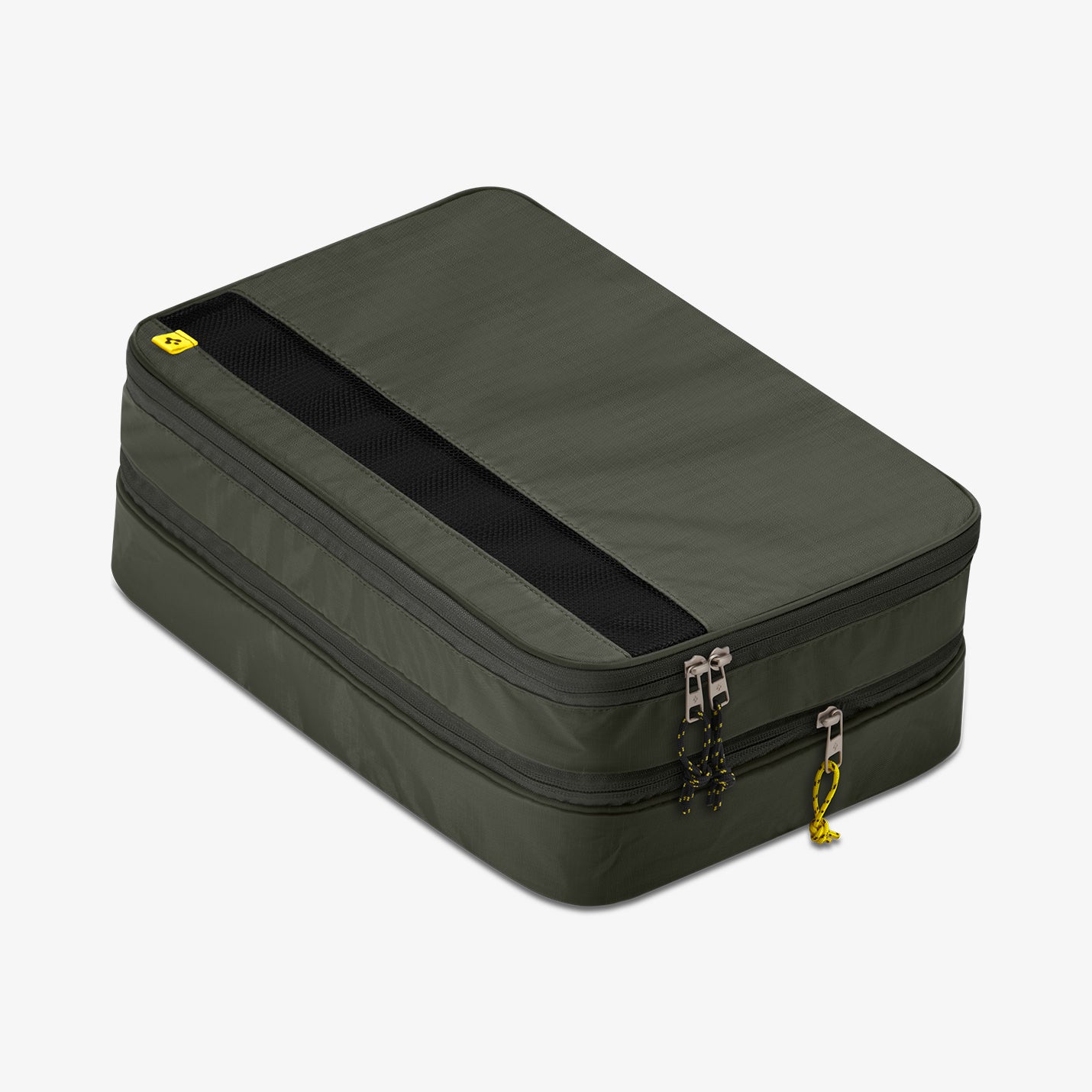 AFA08478 - Travel Packing Cubes KD600 large size in Hunter Green showing the front and side