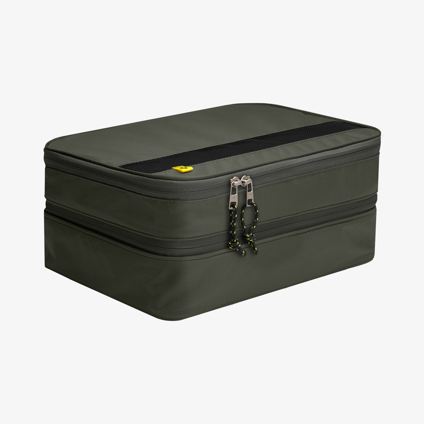 AFA08477 - Travel Packing Cubes KD600 small size in Hunter Green showing the partial front and side