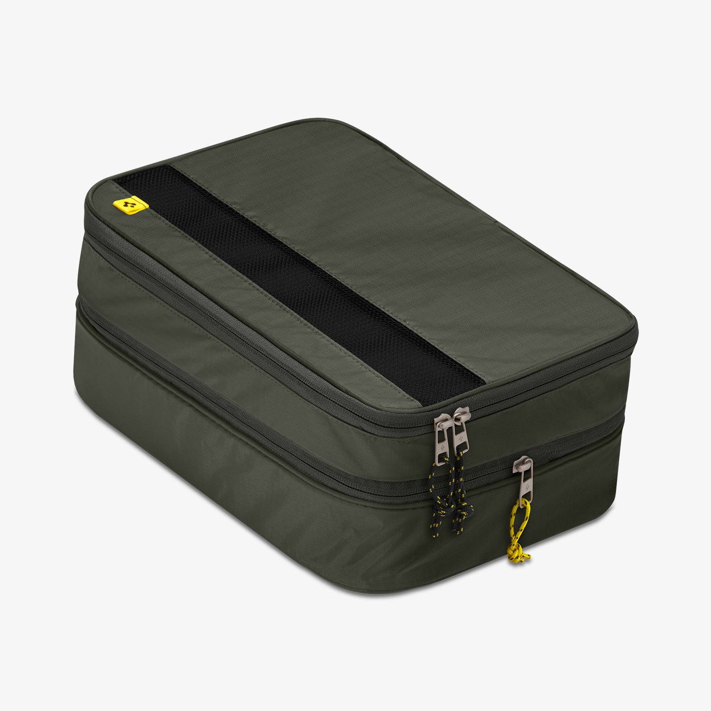 AFA08477 - Travel Packing Cubes KD600 small size in Hunter Green showing the front and side