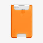 AFA08574 - MagSafe Card Holder Classic C1 (MagFit) in Tangerine showing the front with card inserted