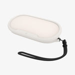 ACS07974 - Google TV Streamer Mount (4K) Silicone Fit in Porcelain showing the front and side with strap