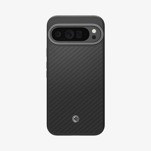 ACS07734 - Pixel 9 Pro XL Case Enzo Aramid in Matte Black showing the back