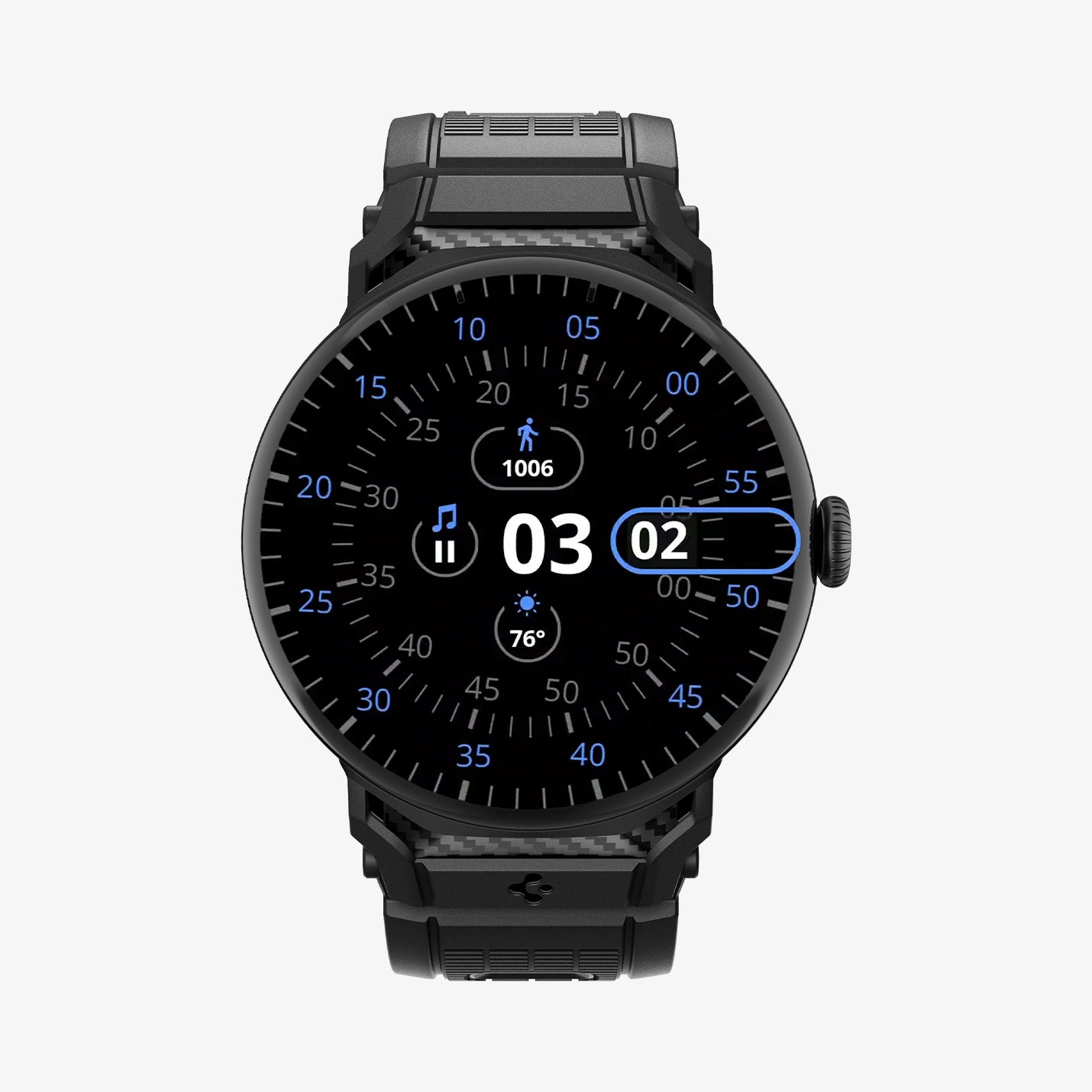 AMP07556 - Pixel Watch 3 (41mm) in Black showing the front and sides