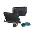 ACS09343 - Nintendo Switch 2 Case Nano Pop in Black Sesame showing the back, top and side propped up with the built-in kickstand