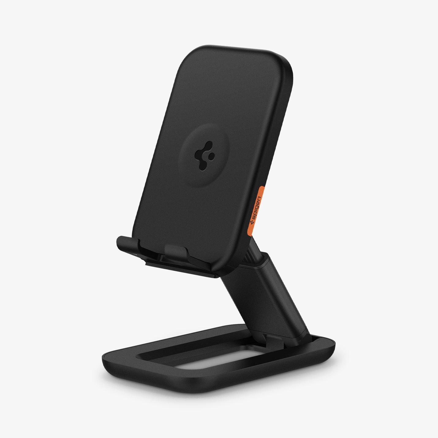 AMP07116 - Universal Phone Stand S311-1 in Black showing the front, partial side and bottom