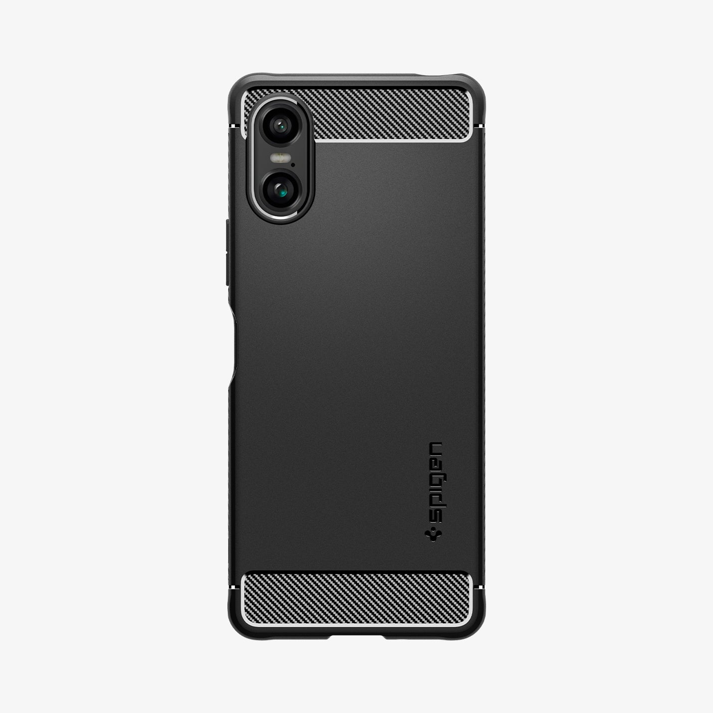 ACS08298 - Sony Xperia 10 VI Case Rugged Armor in Matte Black showing the back