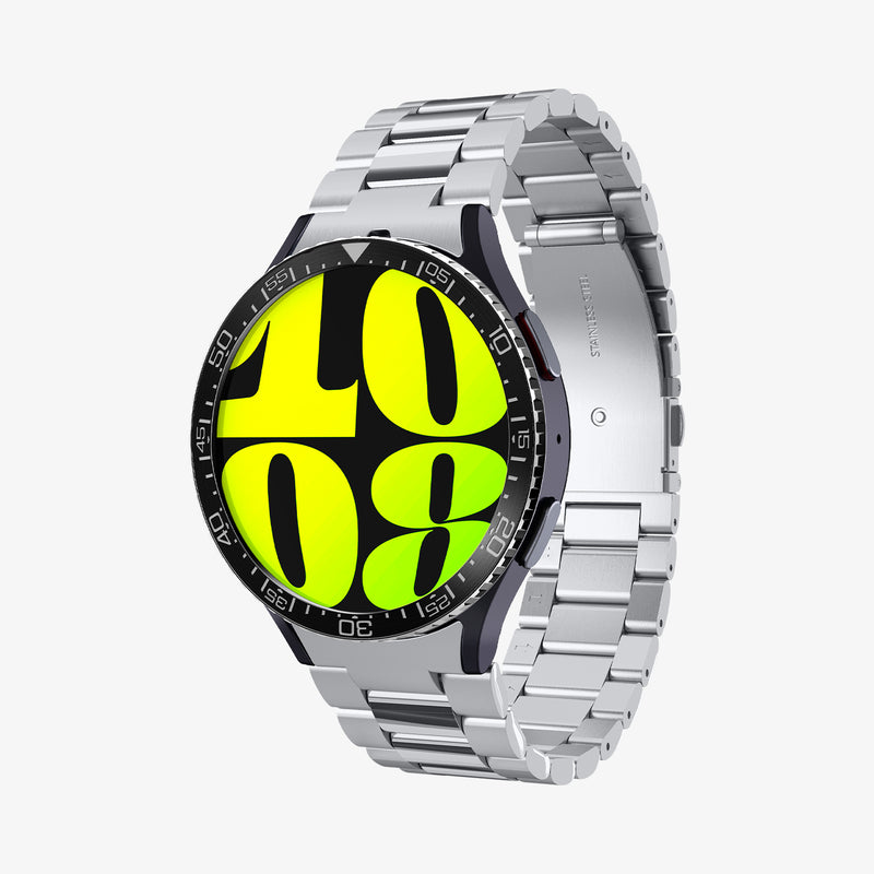 ACS08339 - Galaxy Watch 7 (44mm) Bezel Tune in Black showing the front, sides, inner side and bottom