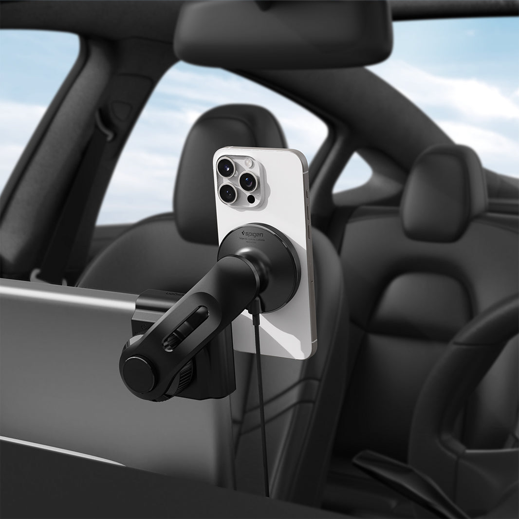 ACP07870 - Tesla Tap Pro Lock Wireless Car Mount ITLST90W in Black showing the back