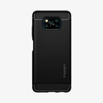 ACS02159 - Xiaomi POCO X3 Pro Rugged Armor Case in Matte Black showing the back