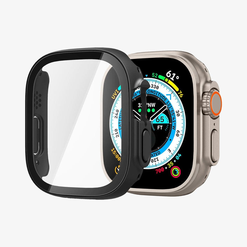 UNBOXING + Install] Spigen Apple watch series 6, 44mm ultra hybrid  transparent/ clear case 