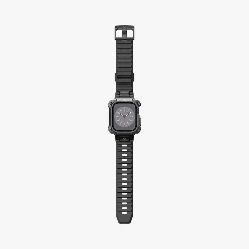 Coque et Bracelet Apple Watch Series 9/8/7 Spigen Tough Armor Pro Metal -  45mm - Noir