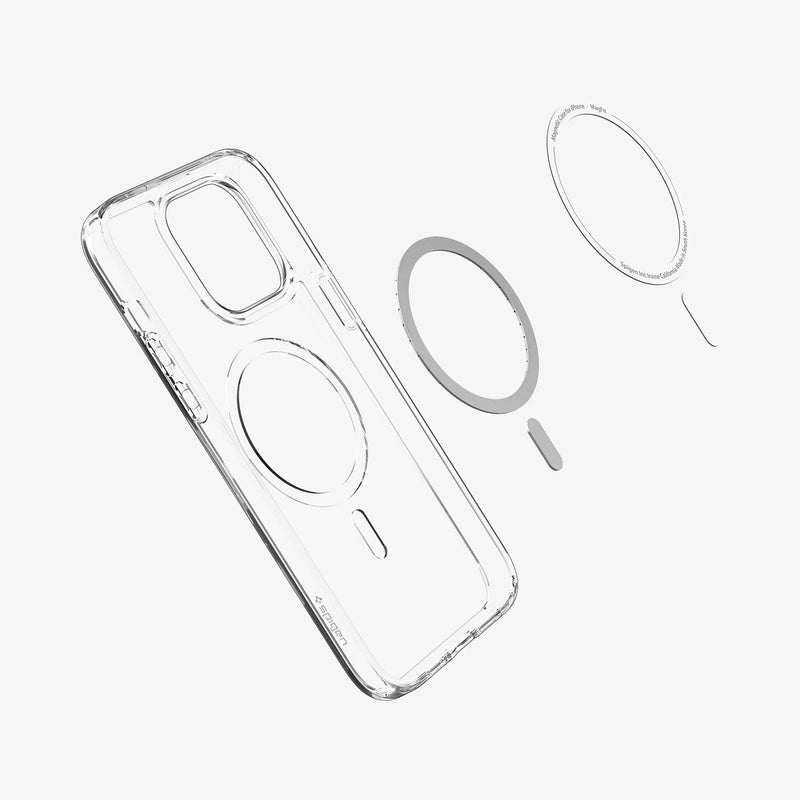 Ovitek Spigen Ultra Hybrid MagSafe Carbon Fiber iPhone 14 Pro Max Prozoren  - Mobos trgovina