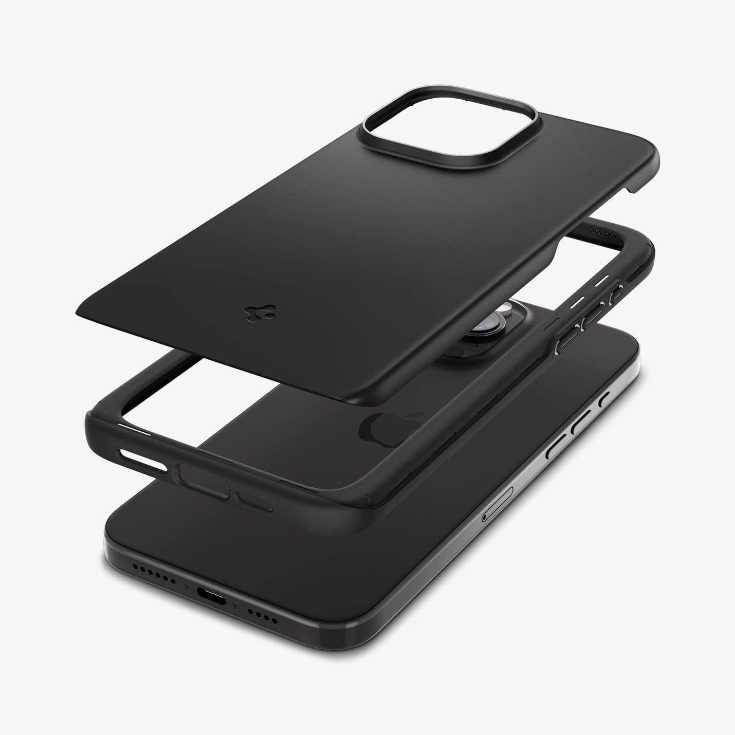 Silicone Spigen Apple iPhone 15 Pro Thin Fit Back Case Cover (Black)  ACS06686 at Rs 1350/piece in Ahmedabad