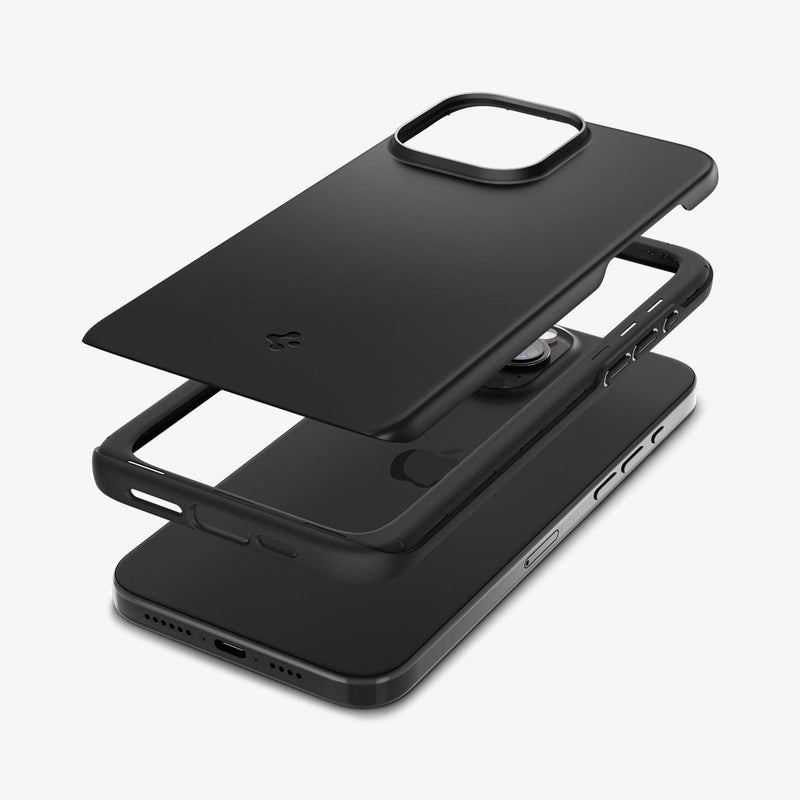 Spigen Thin Fit Designed for iPhone 15 Pro Case (2023), [Military-Grade  Protection] - Black