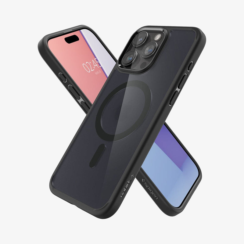 Case Funda Spigen Ultra Hybrid Magsafe iPhone 15 Pro Max 6.7 Color Negro  Ahumado