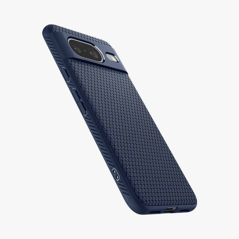 ACS06275 - Pixel 8 Case Liquid Air in navy blue showing the side and back