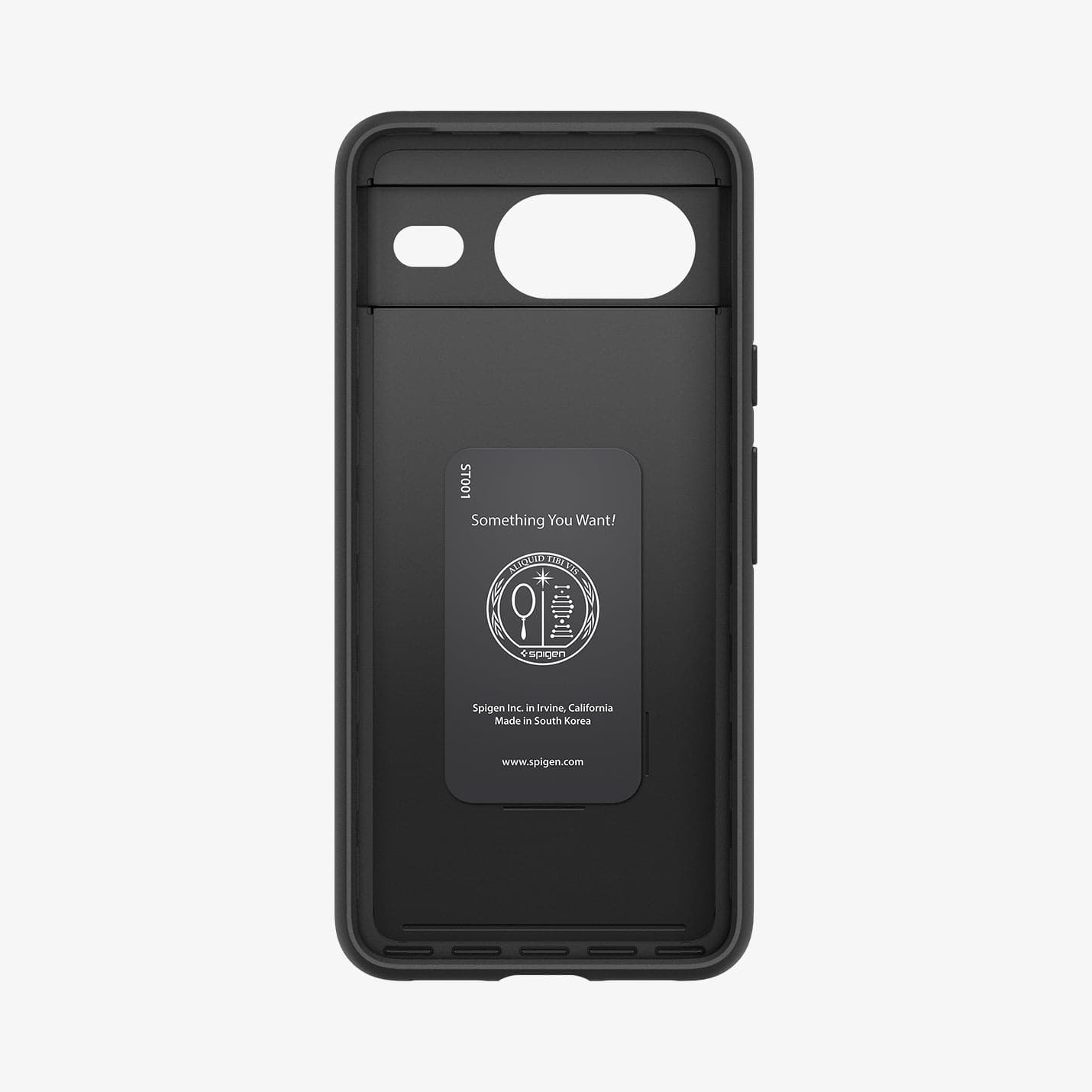 ACS06288 - Pixel 8 Case Thin Fit in black showing the inside of case