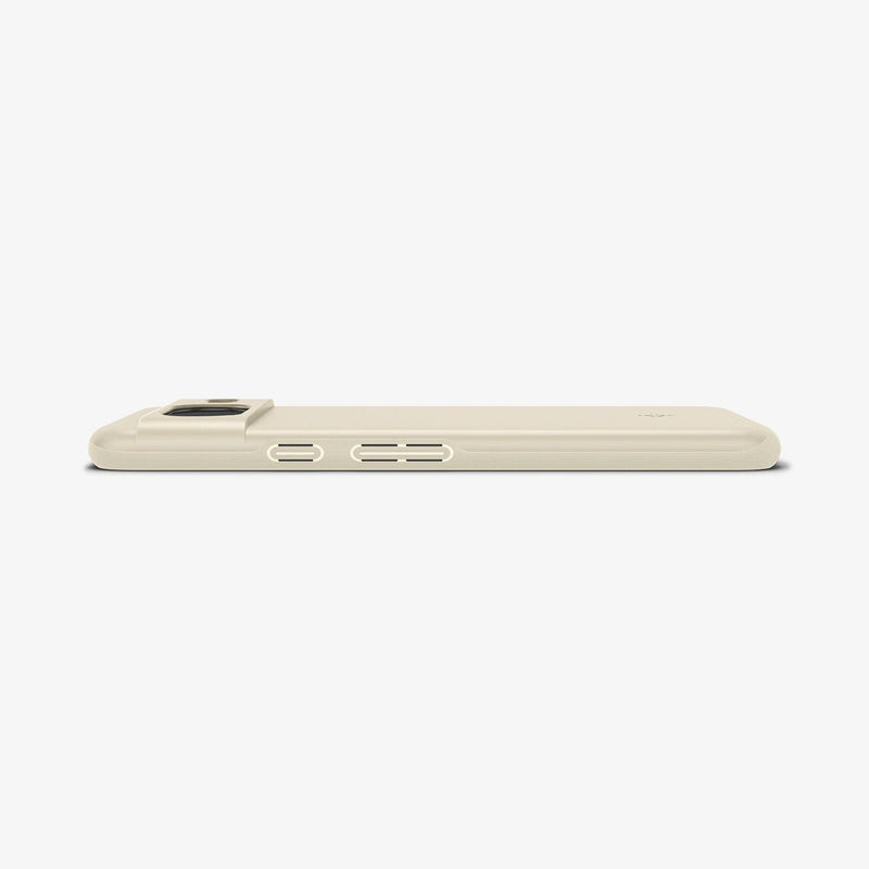 ACS06291 - Pixel 8 Case Thin Fit in mute beige showing the side and partial back