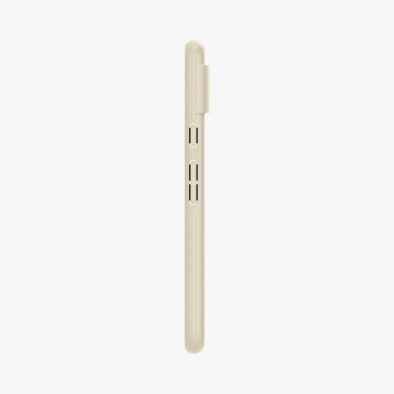 ACS06291 - Pixel 8 Case Thin Fit in mute beige showing the side with volume controls