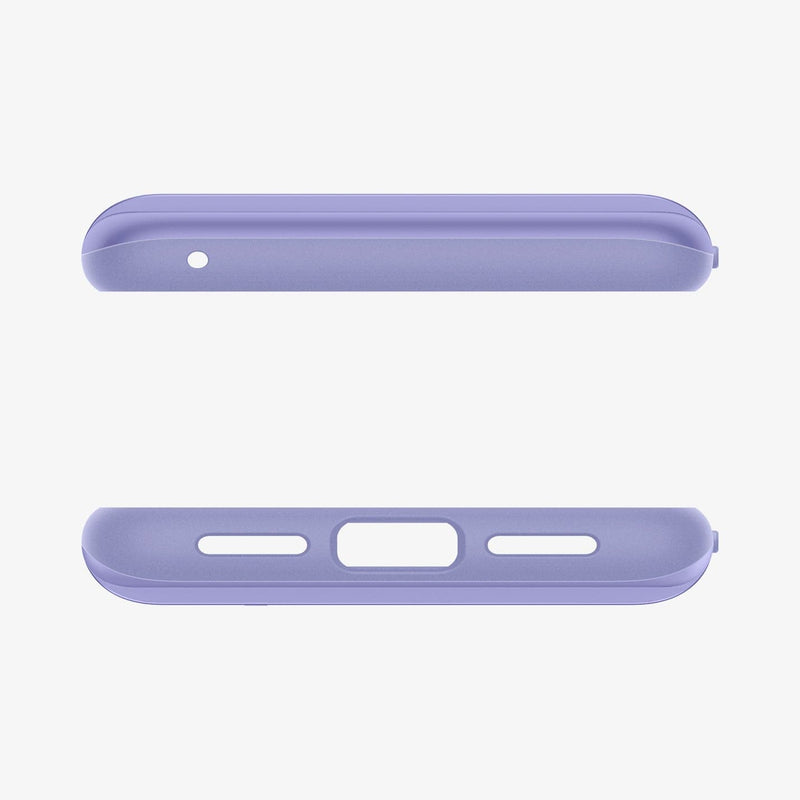 ACS06292 - Pixel 8 Case Thin Fit in awesome violet showing the top and bottom with precise cutouts