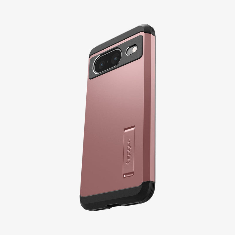 ACS06284 - Pixel 8 Case Tough Armor in rose gold showing the back and partial side