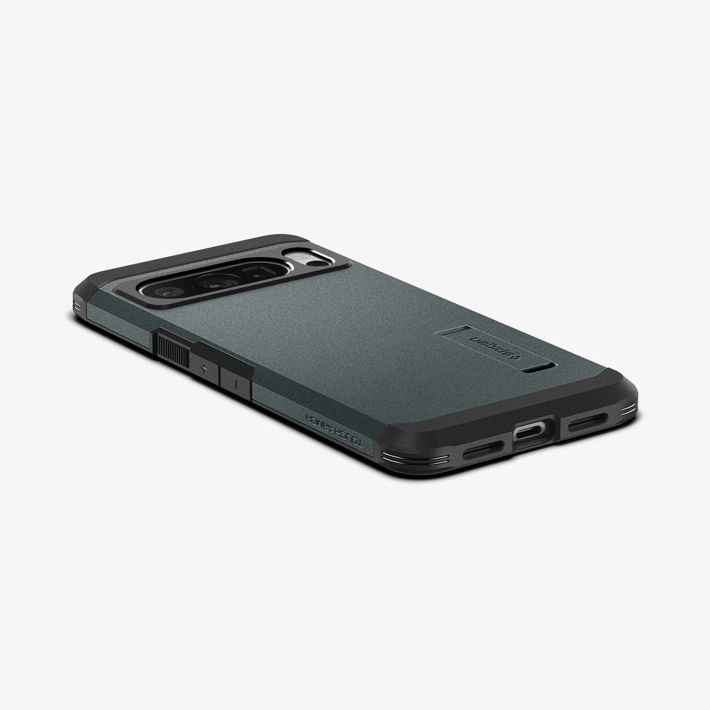 ACS06322 - Pixel 8 Pro Case Tough Armor in abyss green showing the back, side and bottom