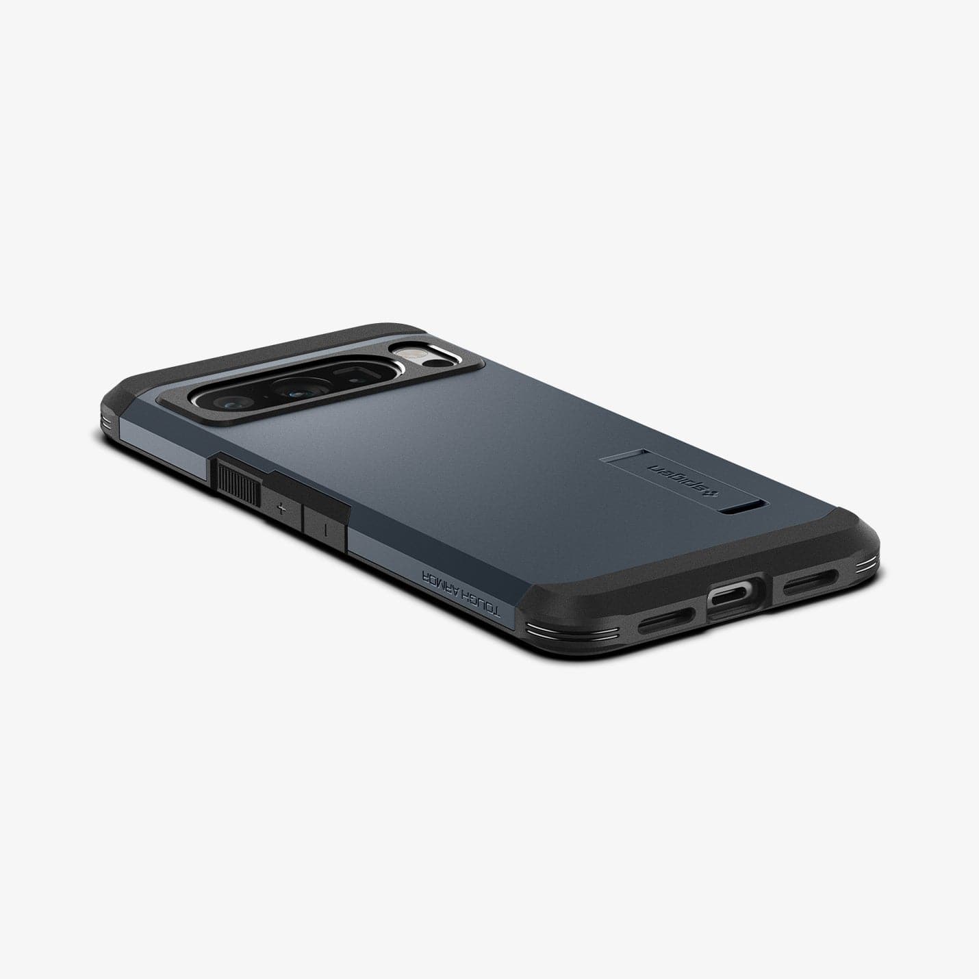 ACS06320 - Pixel 8 Pro Case Tough Armor in metal slate showing the back, side and bottom