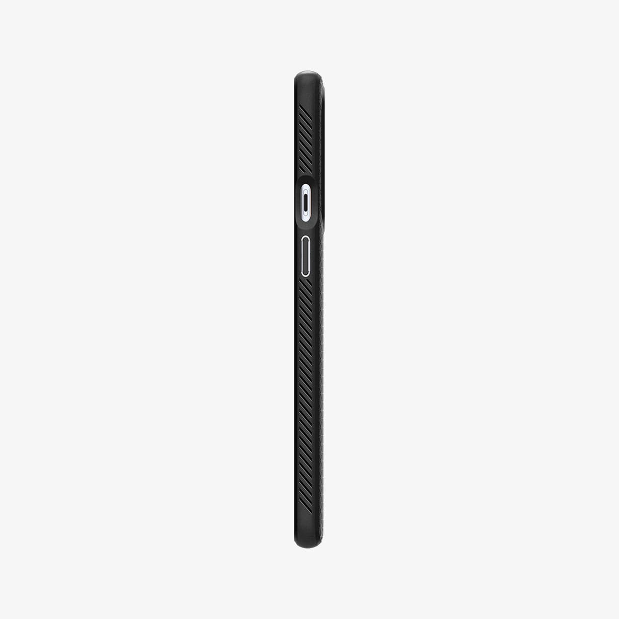 ACS02684 - OnePlus 9 5G Liquid Air Case in Matte Black showing the side