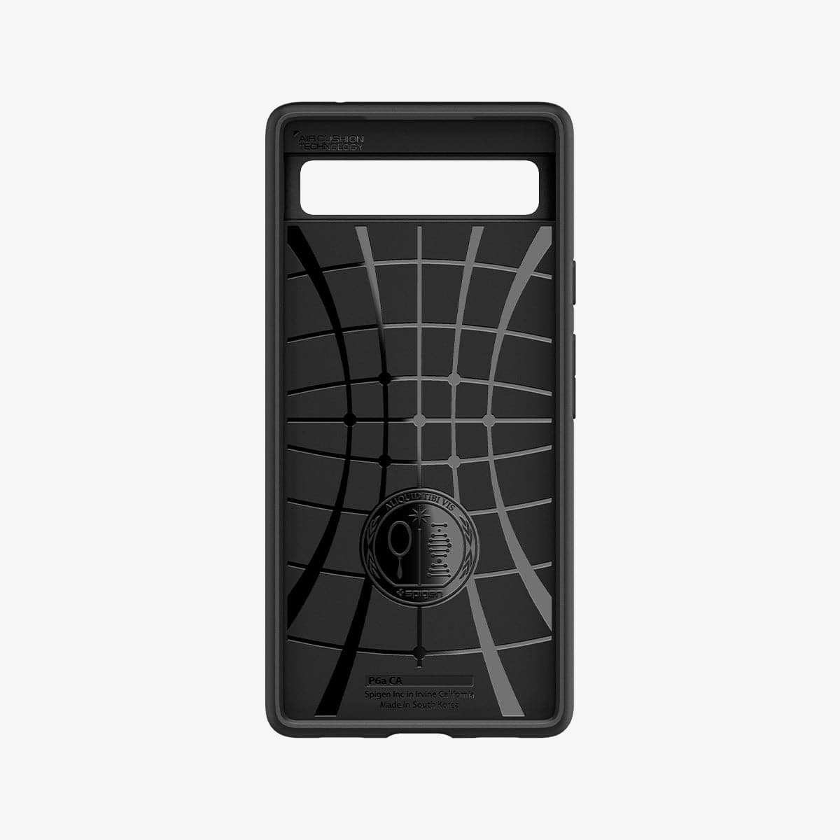 ACS04482 - Pixel 6a Case Core Armor in matte black showing the inside of case