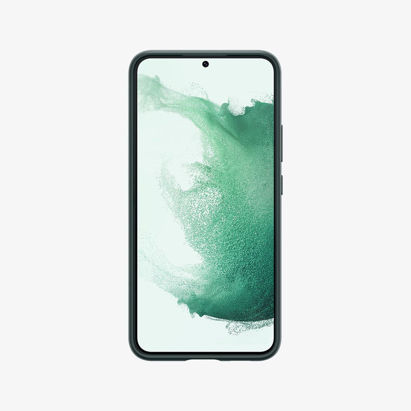 ACS04385 - Galaxy S22 5G Case Thin Fit in abyss green showing the front