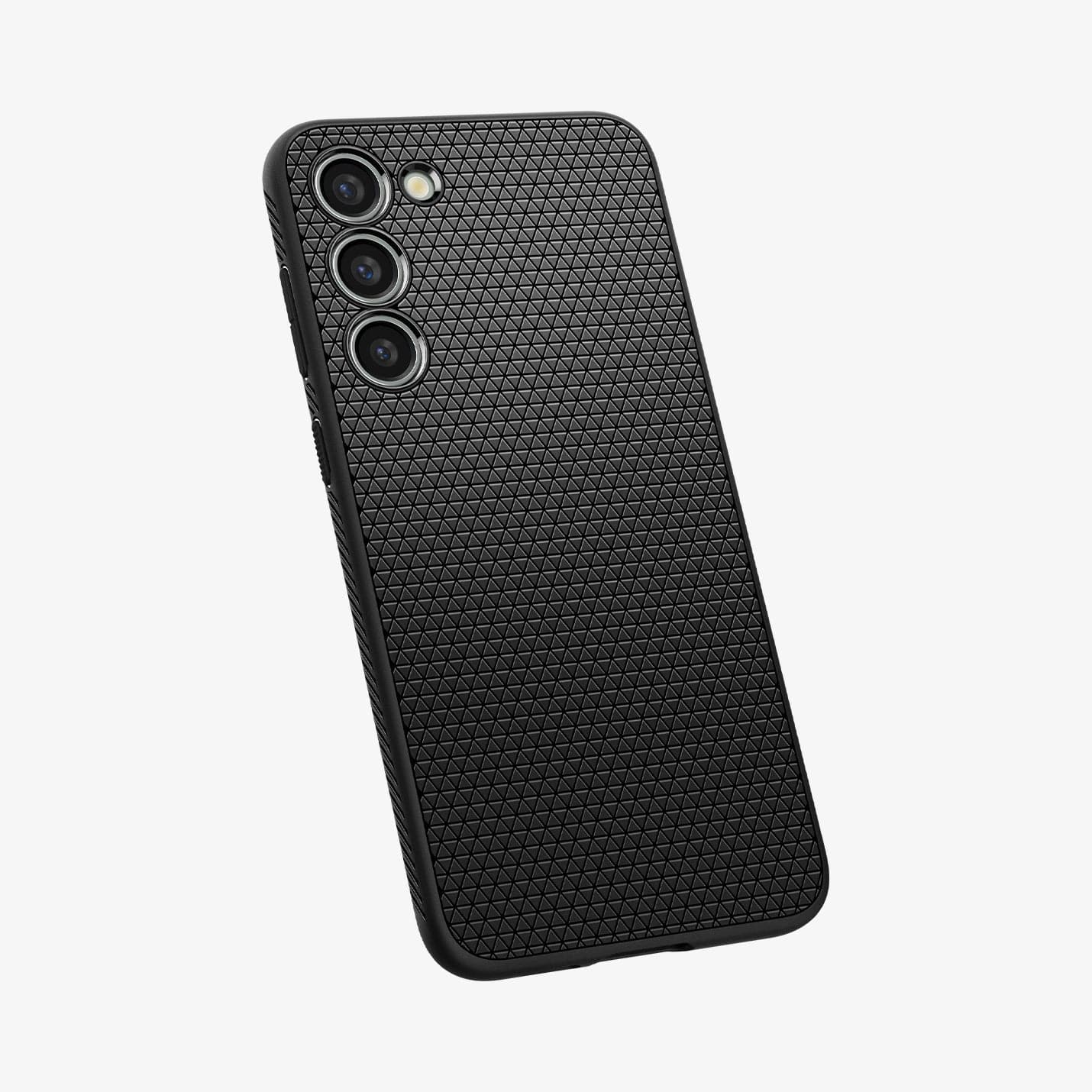 ACS05712 - Galaxy S23 Case Liquid Air in matte black showing the back and partial bottom