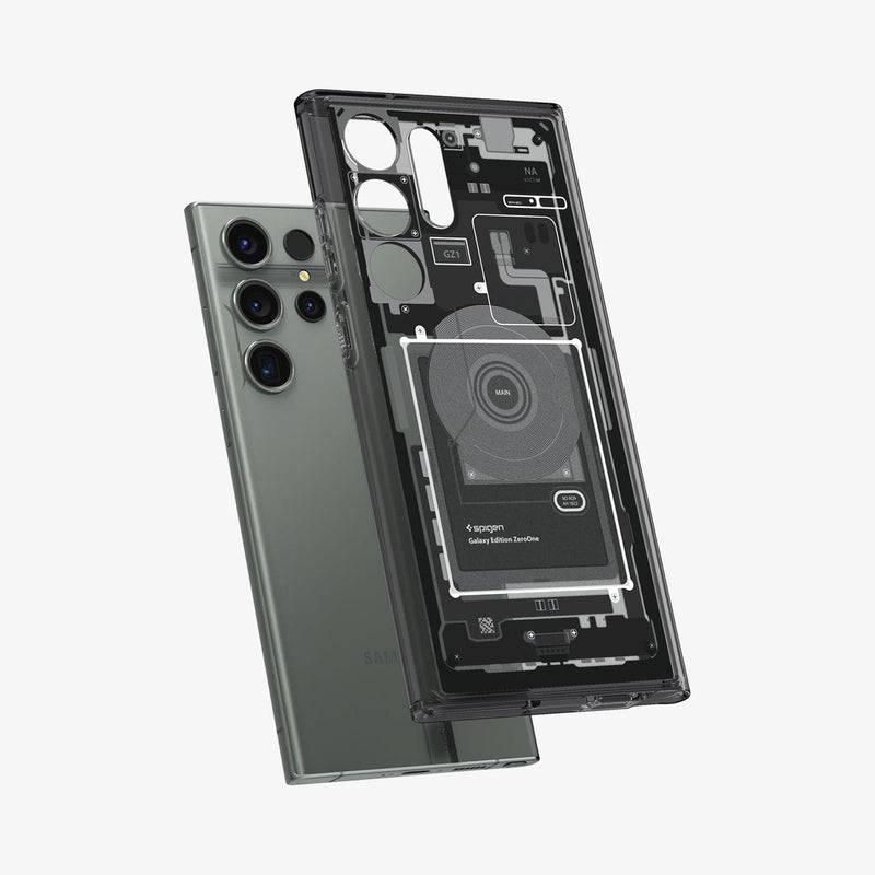 Spigen Ultra Hybrid Designed for Galaxy S23 Ultra Case (2023) - Matte Black