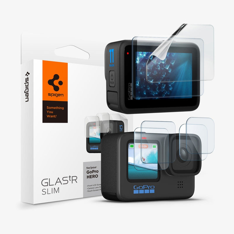 Spigen Tempered Glass Screen Protector for Go Pro Hero 12 / GoPro
